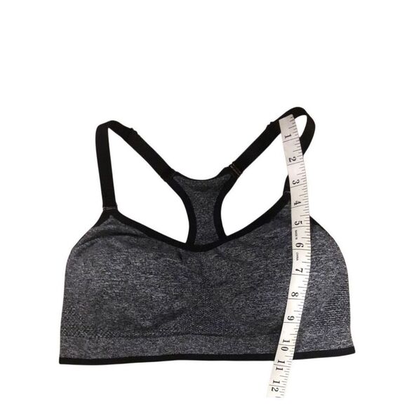Victorias Secret racer back gray with black lining, removable padding sports bra - Picture 5 of 7